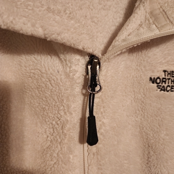 The North Face White/Off White Full Zip Fleece Jacket Womens Size M - Picture 13 of 14